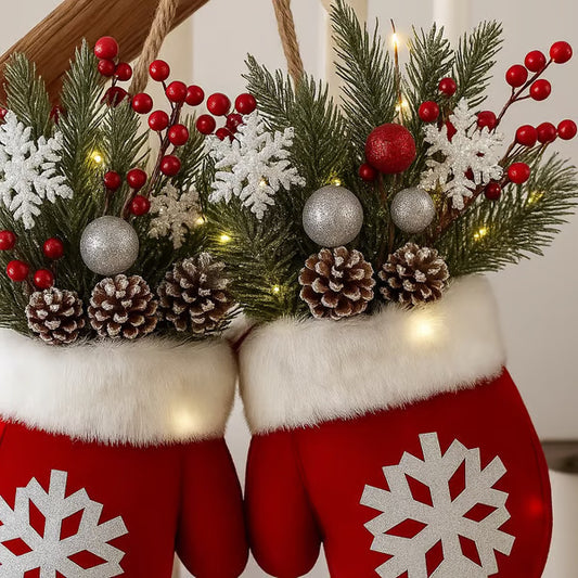 Christmas Gloves Wall Decor